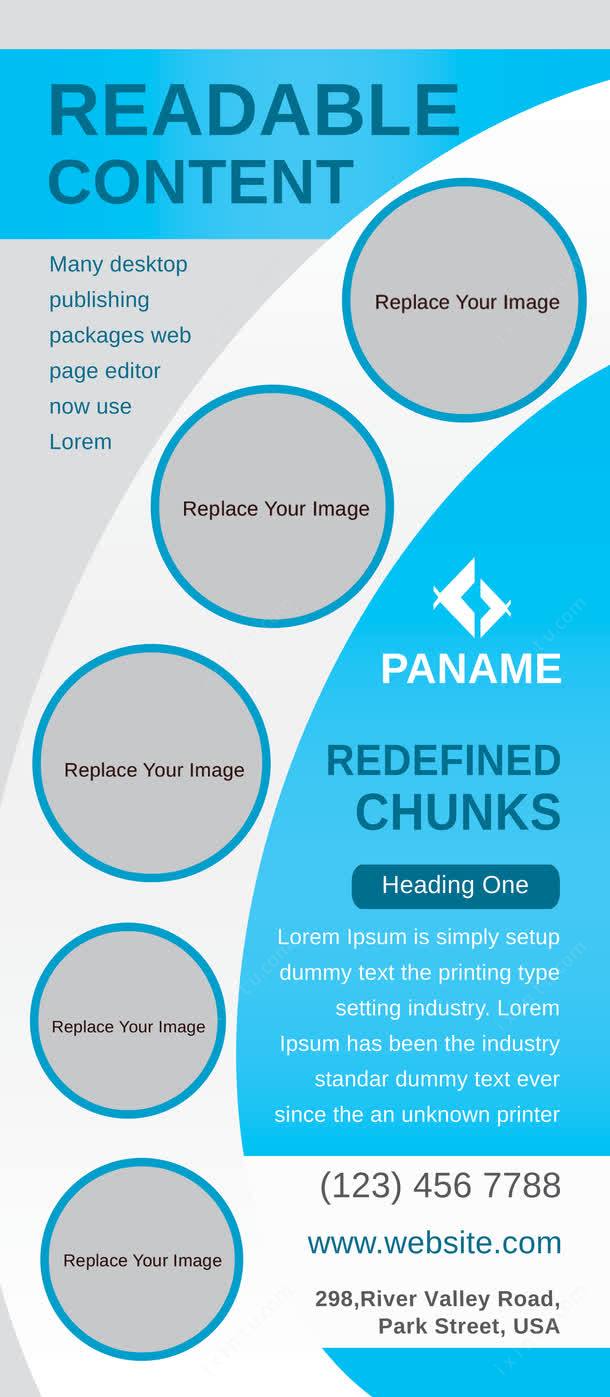 一站式獲取藍色X展架模板資源，助力企業視覺營銷高效升級